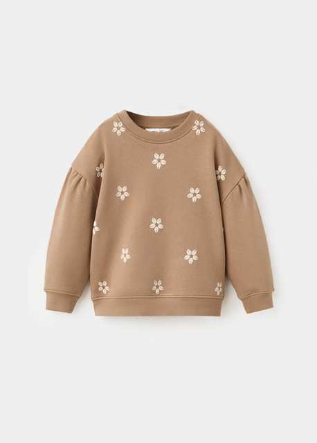 Floral print cotton sweatshirt