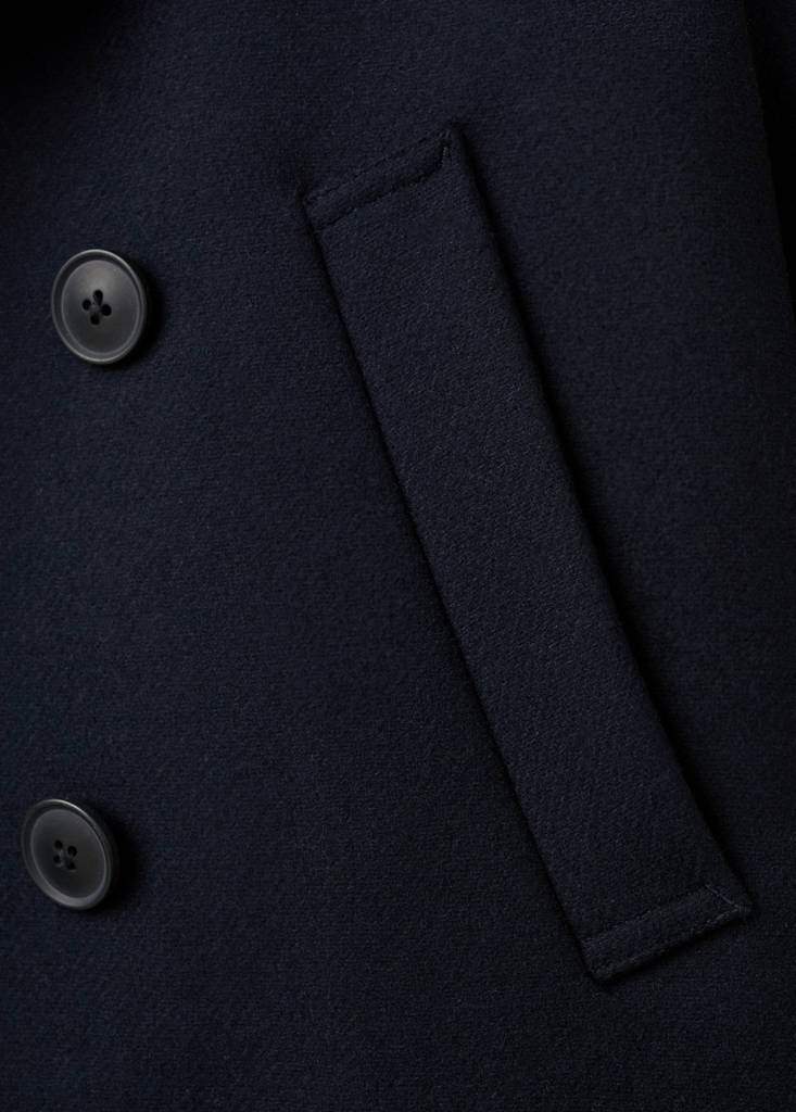 Short double-breasted wool coat — Product image 5 of 20