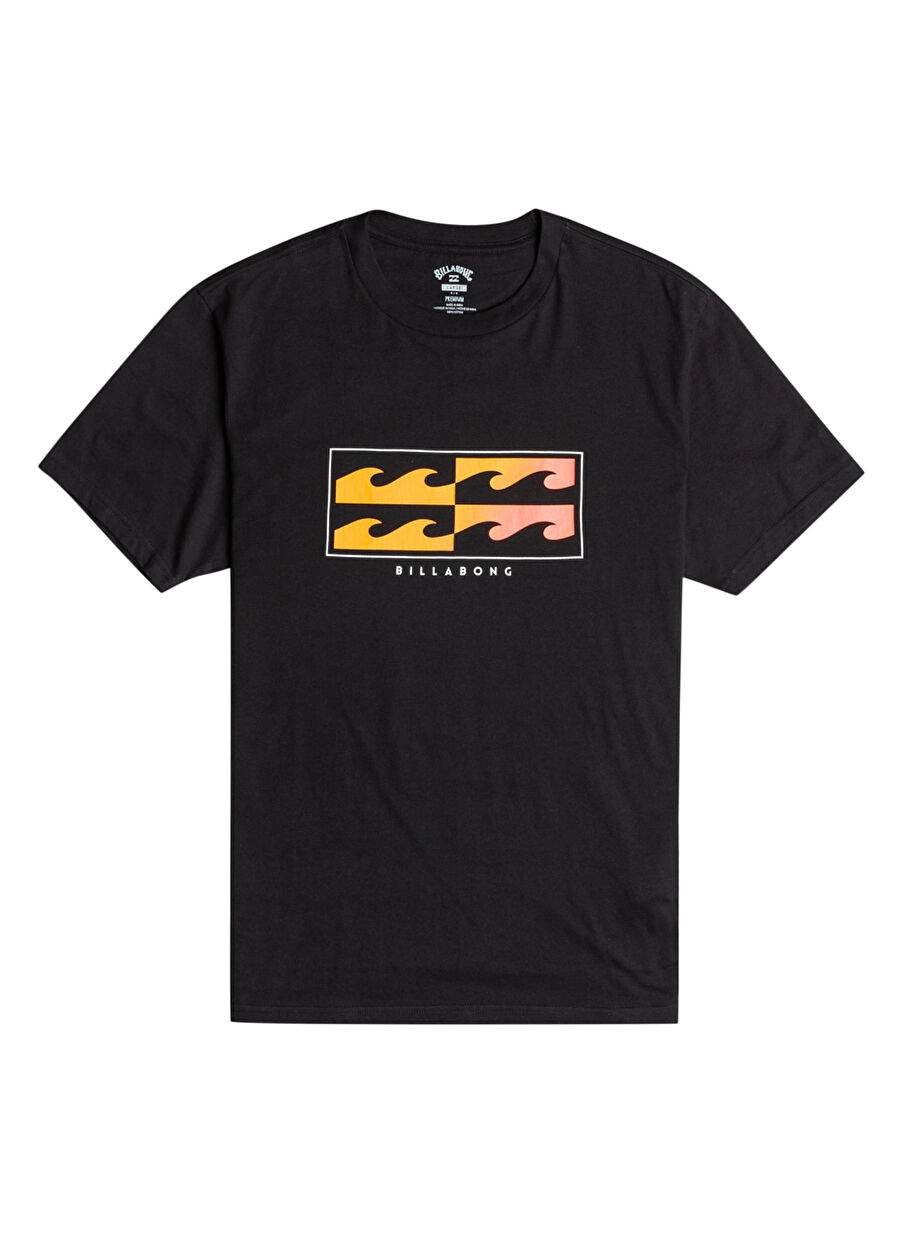 Billabong EBYZT00143_INVERSED TEES Black Men's Crew Neck Regular Fit Patterned T-Shirt — Product image 5 of 6