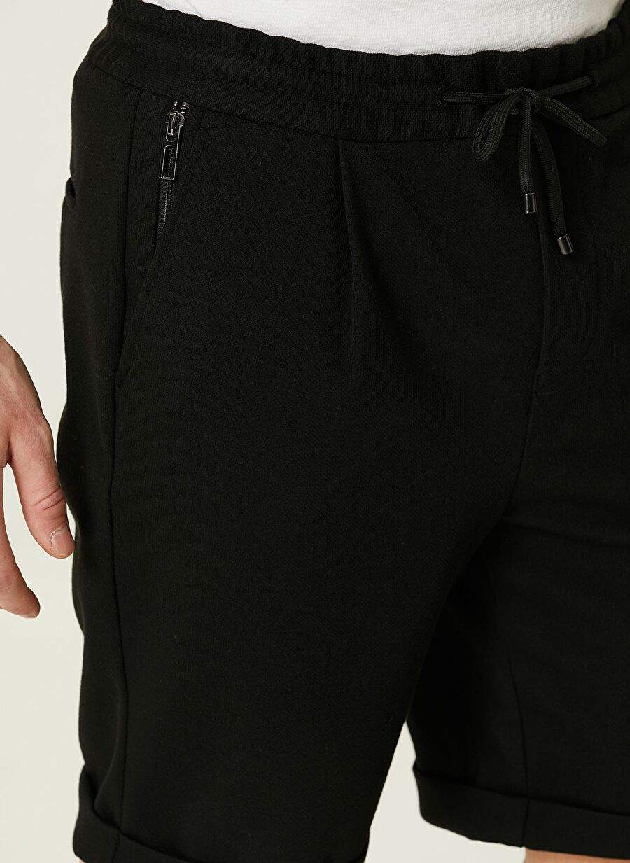 Network Navy Blue Men's Double Leg Tie Waist Slim Fit Shorts 1091005 — Product image 4 of 5