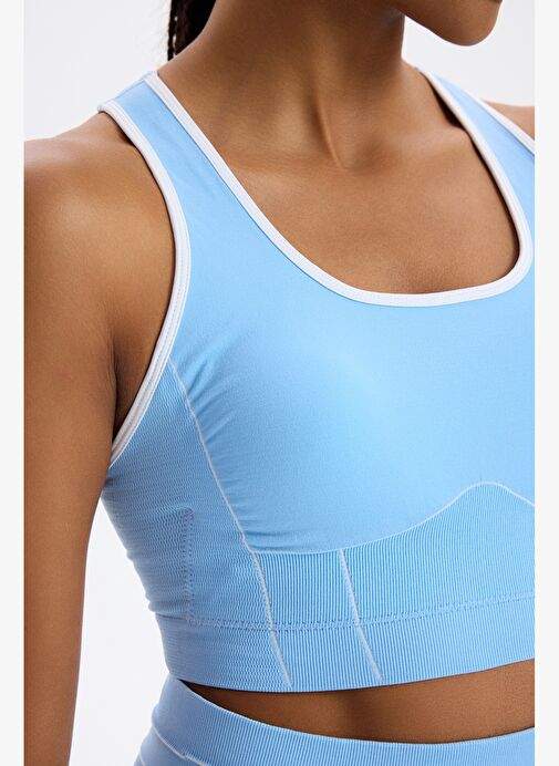 Cizgi Detayl Biyeli Sporcu Sutyeni Soft Mavi — Product image 23 of 30