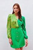 Kruvaze Desenli Bodysuit Sar Ekru — Product image 3 of 30
