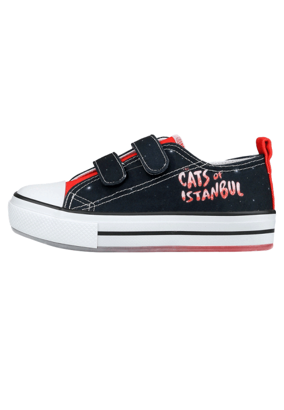 Unisex Kids Vegan Black Light-Up Velcro Sneakers - Paws on Taksim Design — Product image 10 of 10