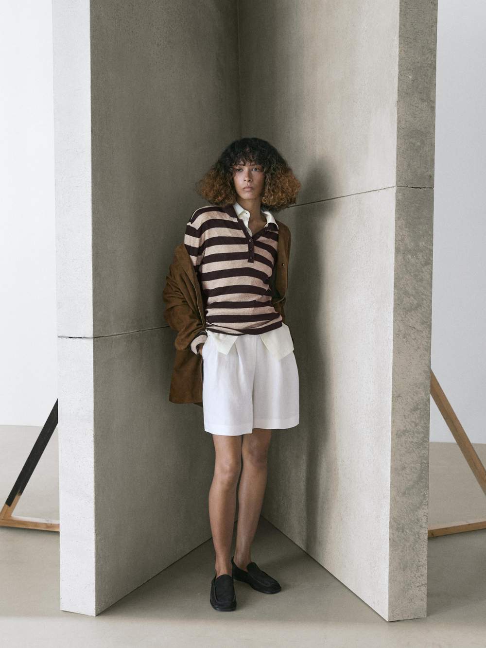 Cotton blend knit polo sweater — Product image 3 of 19
