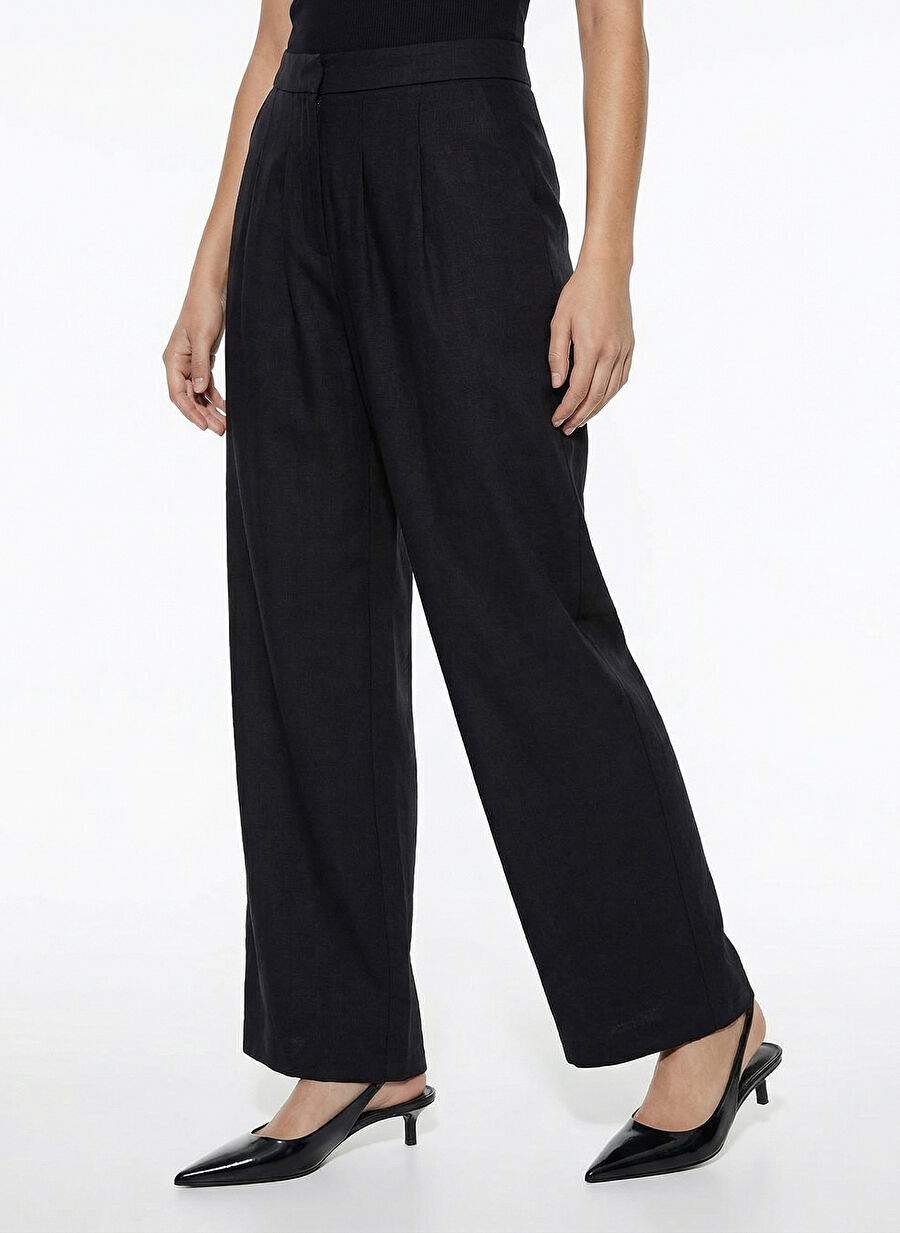 In The Mood For Love Siyah Kadın %100 Keten Pantolon ITMFL-PNT14 — Product image 5 of 10