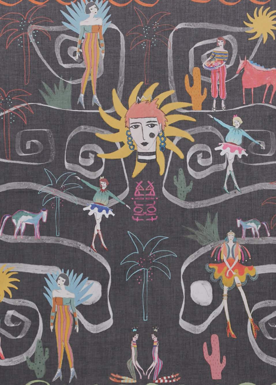Alexa Patterned Black Women's Scarf Bandana — Product image 4 of 4