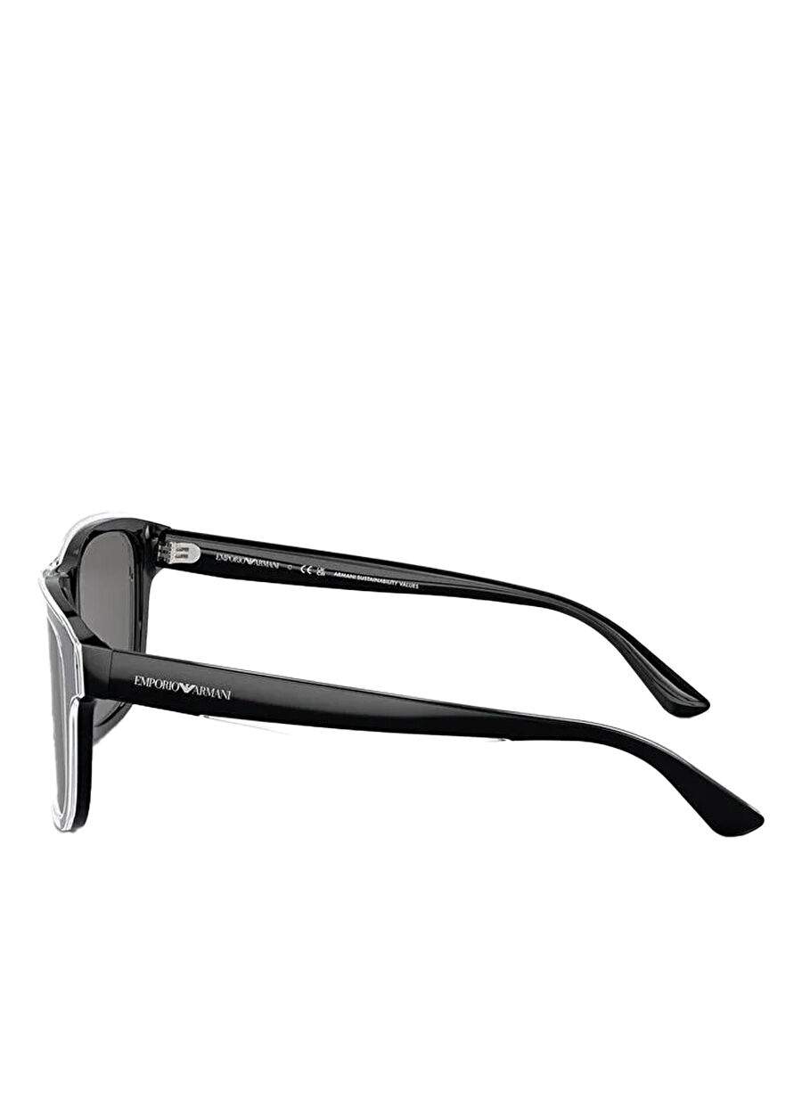 Emporio Armani EA4208 Dikdörtgen Siyah Erkek Polarize Güneş Gözlüğü — صورة المنتج 3 من 5