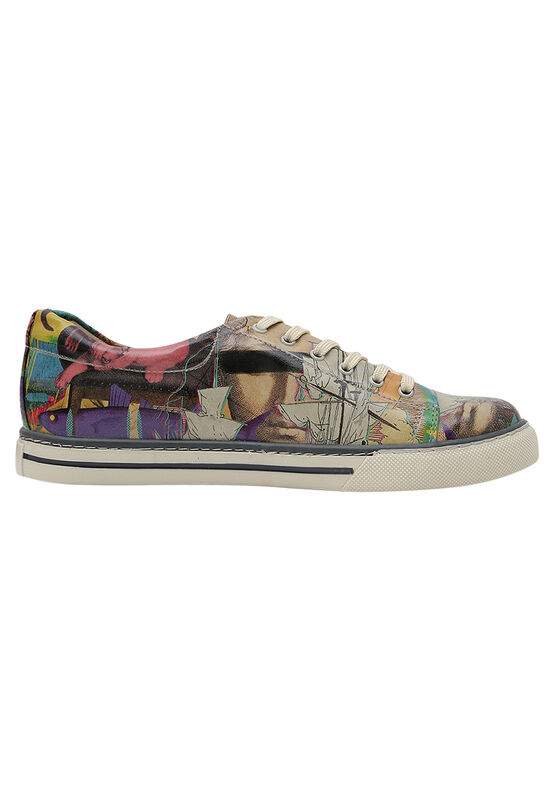 Men Vegan Leather Multicolor Sneakers - Ancient Tales Design — Product image 4 of 7