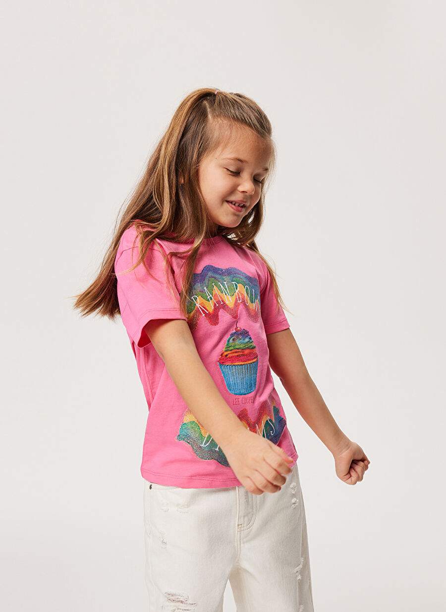 Lee Cooper Koyu Pembe Kız Çocuk T-Shirt — Product image 3 of 5