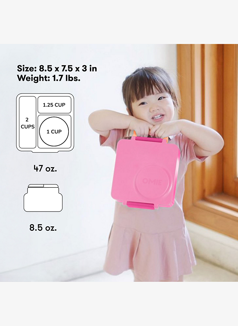 Omiebox - Heat Insulated Fairy Pink Bento Lunch Box — صورة المنتج 3 من 3