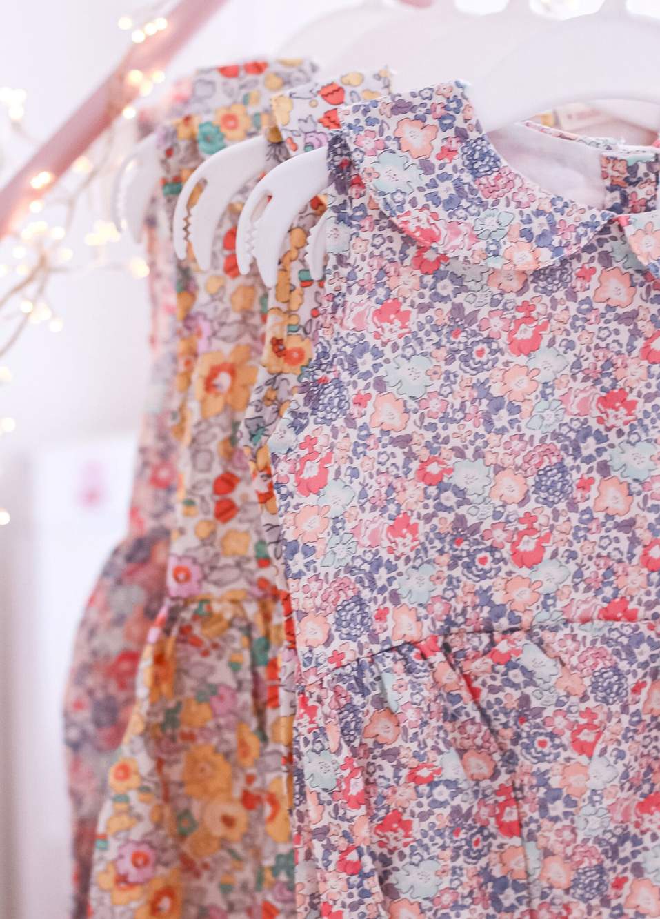 Betsy Yellow Liberty Flower Pattern Babe Collar Sleeveless Girl Children Dress — Product image 6 of 6