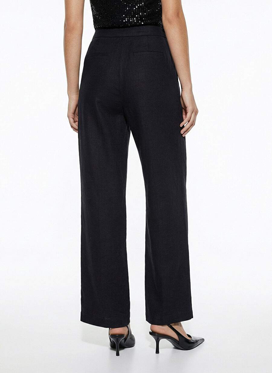 In The Mood For Love Siyah Kadın %100 Keten Pantolon ITMFL-PNT14 — Product image 8 of 10