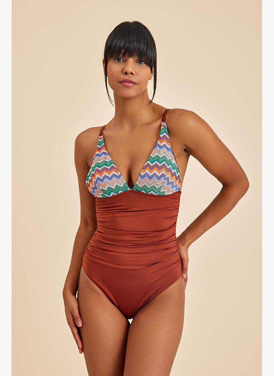 Hawaii Mocha Toparlayıcı Üçgen Mayo — صورة المنتج 6 من 8