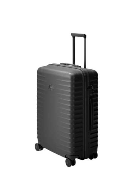 Upgrade 4 Wheel Trolley Black Medium Suitcase