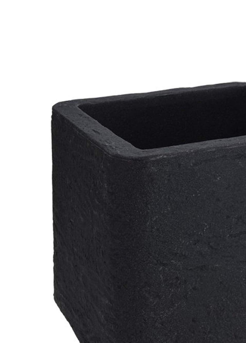 Namook Siyah Plastik Taş Tasarım Saksı 39 x 33 cm — صورة المنتج 3 من 3