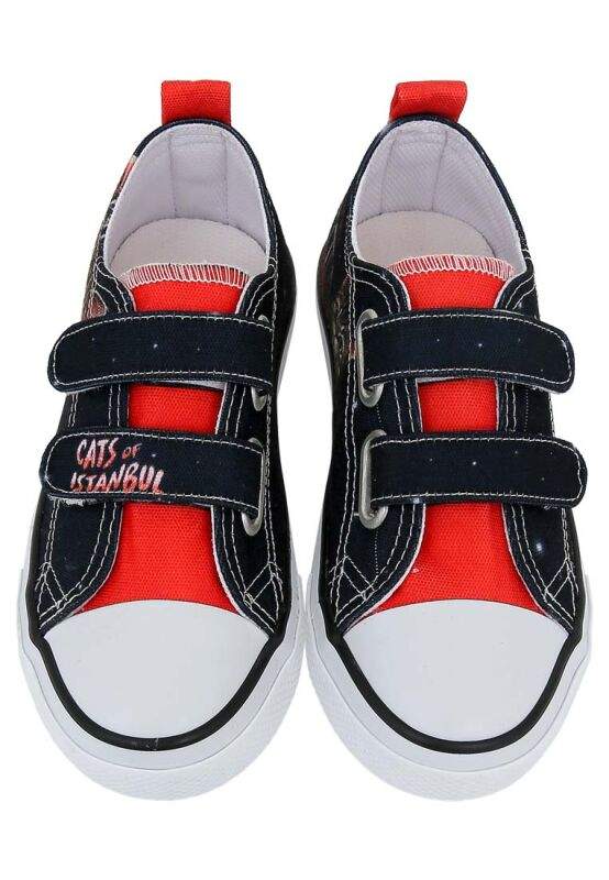 Unisex Kids Vegan Black Light-Up Velcro Sneakers - Paws on Taksim Design — Product image 4 of 10