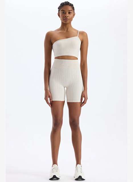 Puffed Jacquard Sports Shorts Titan White