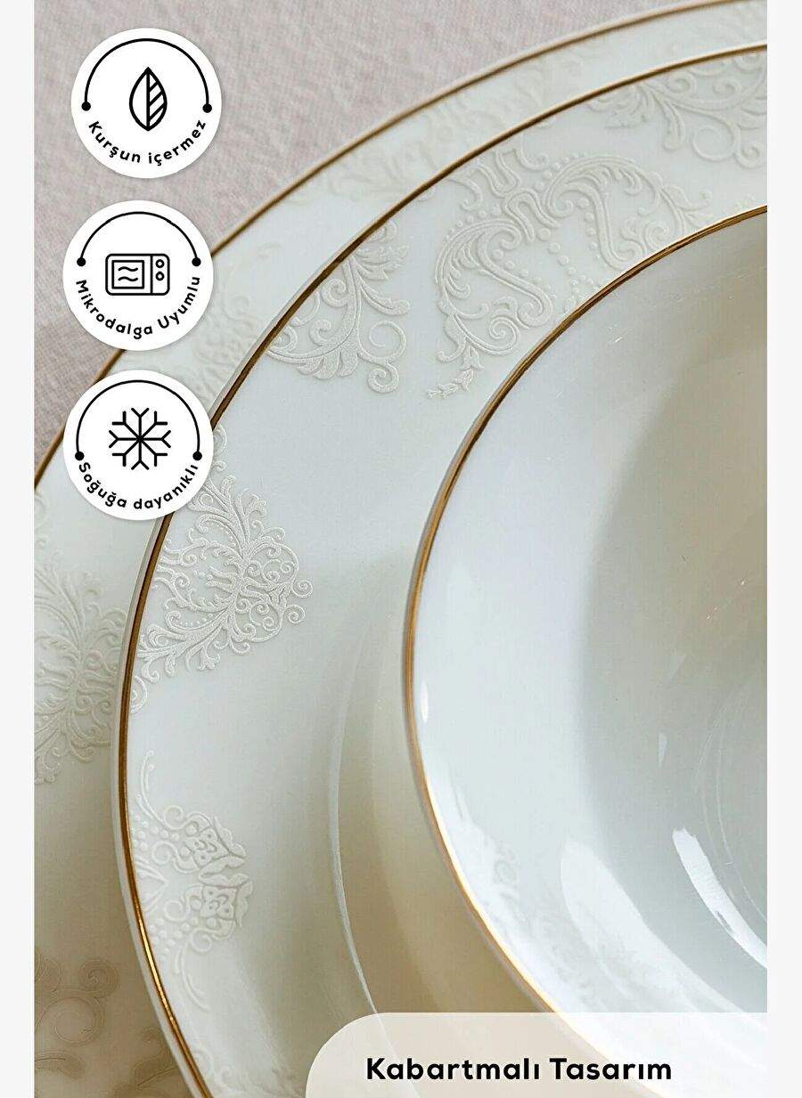 Emsan Elegance Bone Siena 53 Parça 12 Kişilik Yemek Takımı Gold — Product image 3 of 8