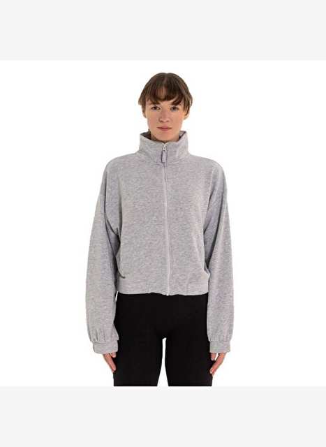 Inguz Upright Collar Zipper Sweatshirt
