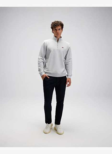 Ellesse Em580 Gi Erkek Yarm Fermuarl Gri Sweat