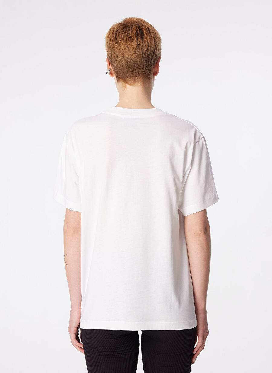 Moschino Jeans Round Collar Baskl White Kadn T Shirt 241k1j0712 — Product image 6 of 8