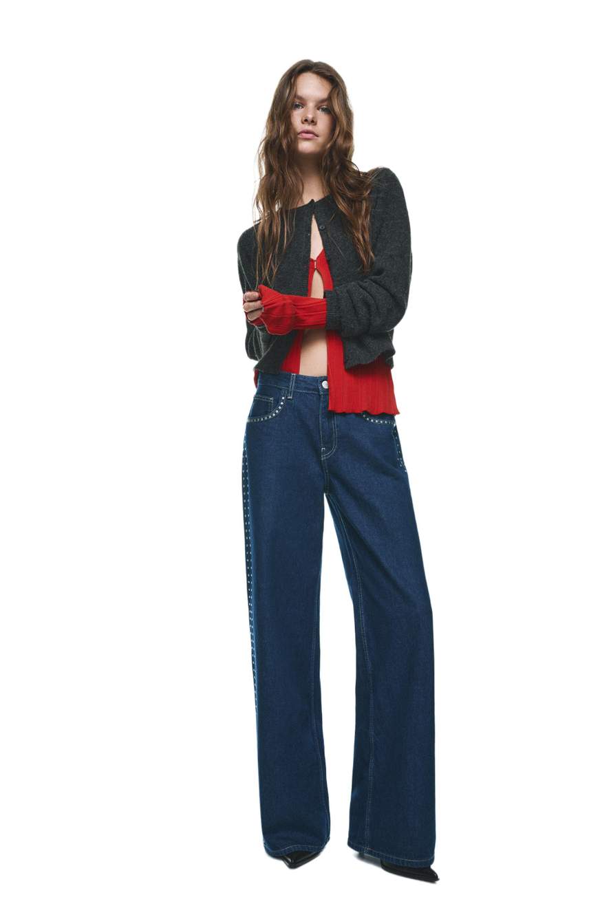 Wide-leg stud jeans — Product image 21 of 60