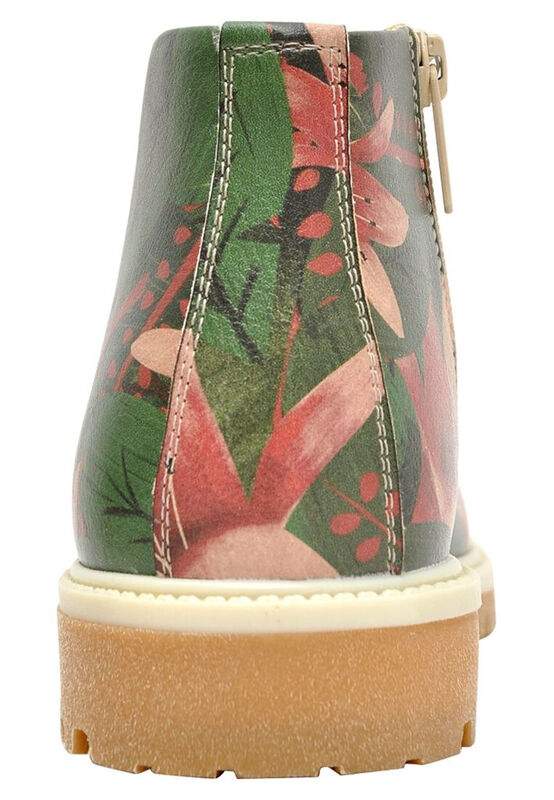 Women Vegan Leather Multicolor Zipper Ankle Boots - Nope Design — Product image 6 of 7