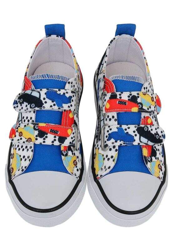 Unisex Kids Vegan White Light-Up Velcro Sneakers - Just Go Somewhere Design — Product image 4 of 9