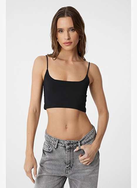 Antioch Siyah Basic Kadn Askl Top
