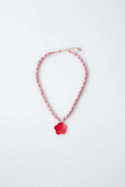 HIBISCUS BEAD NECKLACE