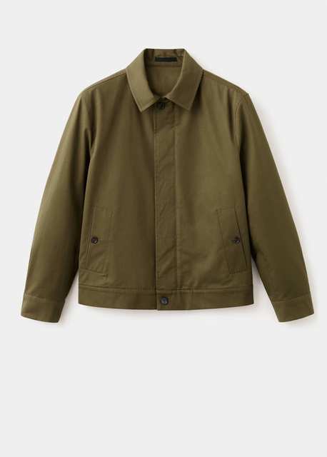 Water-repellent jacket with hidden zip