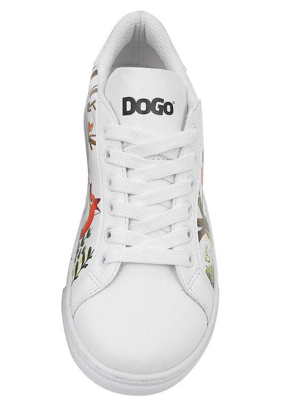 Unisex Kids Vegan Leather White Sneakers - Better Together Design — Product image 8 of 11