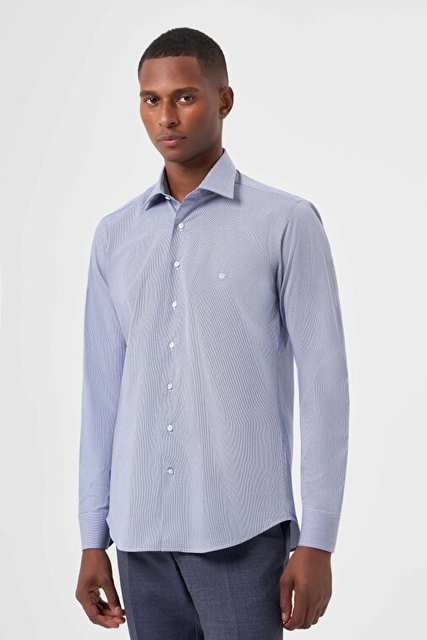 Bisse Erkek Regular Fit Klasik Gömlek Lacivert GM23K232031_D39