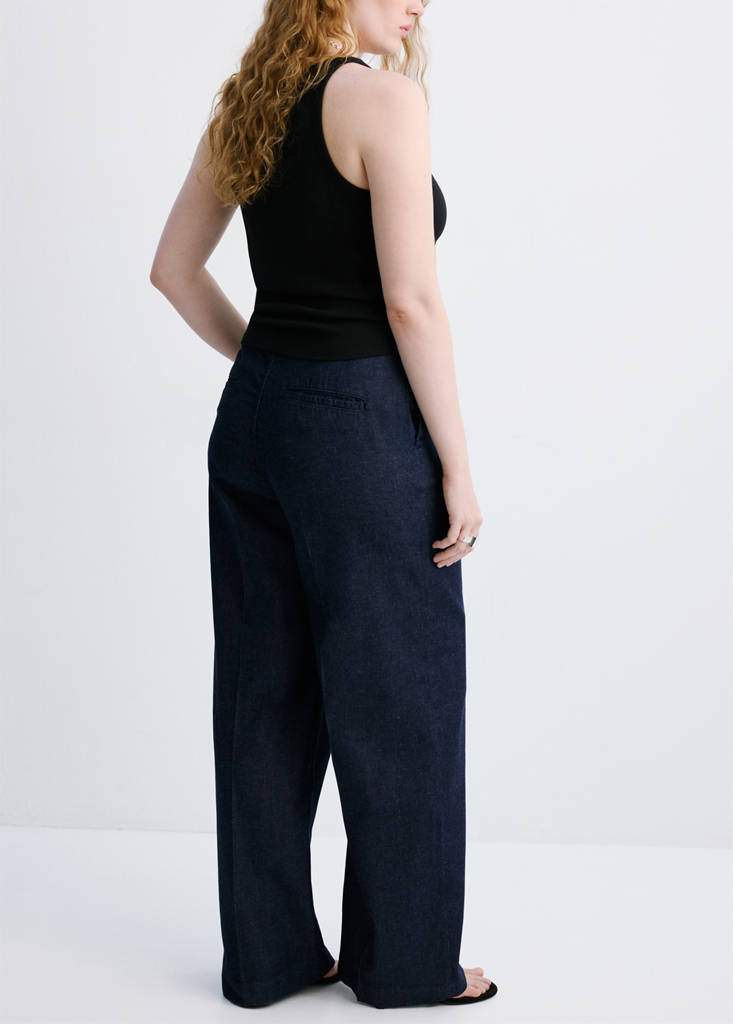 High-waisted denim trousers — Product image 6 of 12