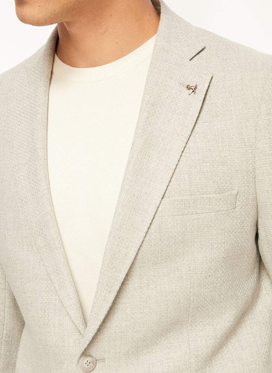 Factory Basic Grey Melange Men's Straight Jacket F3WM-CKT175 — Product image 5 of 6