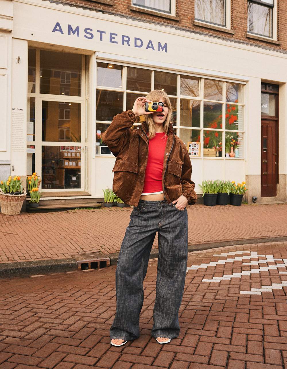 Balloon fit faux suede jacket — صورة المنتج 6 من 10