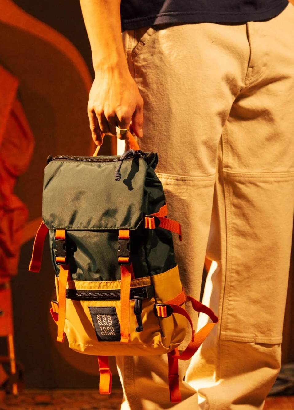 Rover Pack Forest Goldenrod Yellow Mini Unisex Backpack 10 Lt — Product image 4 of 4