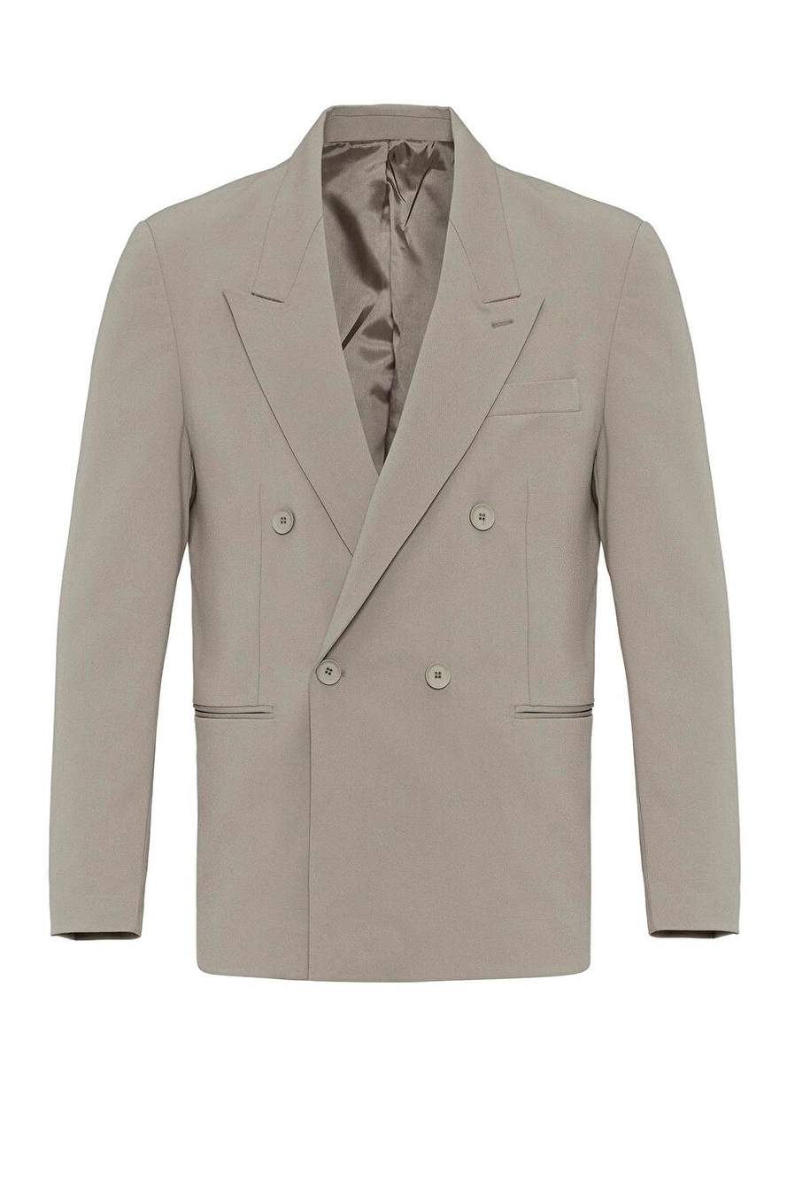Antioch Ack Haki Tek Dugme Kruvaze Erkek Blazer Ceket — Product image 7 of 7