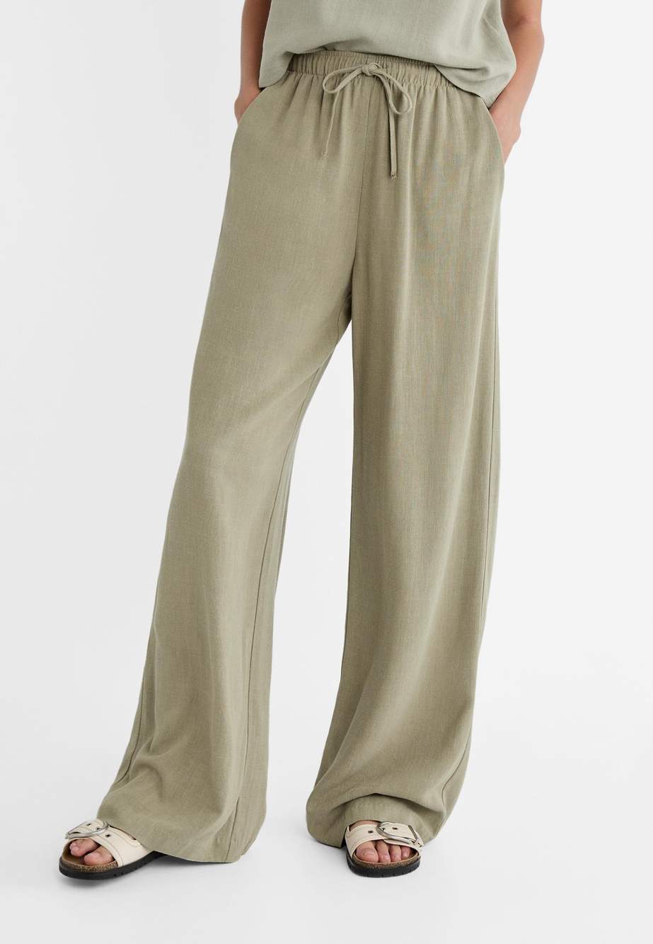 Flowing linen-effect trousers — Product image 13 of 51