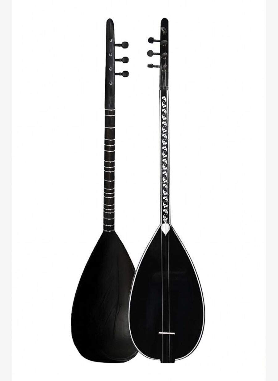 Yonka B-145K Kısa Sap Ceviz Ağacı Siyah Kaliteli Gürgen Sap Saz Bağlama Seti — Product image 4 of 4