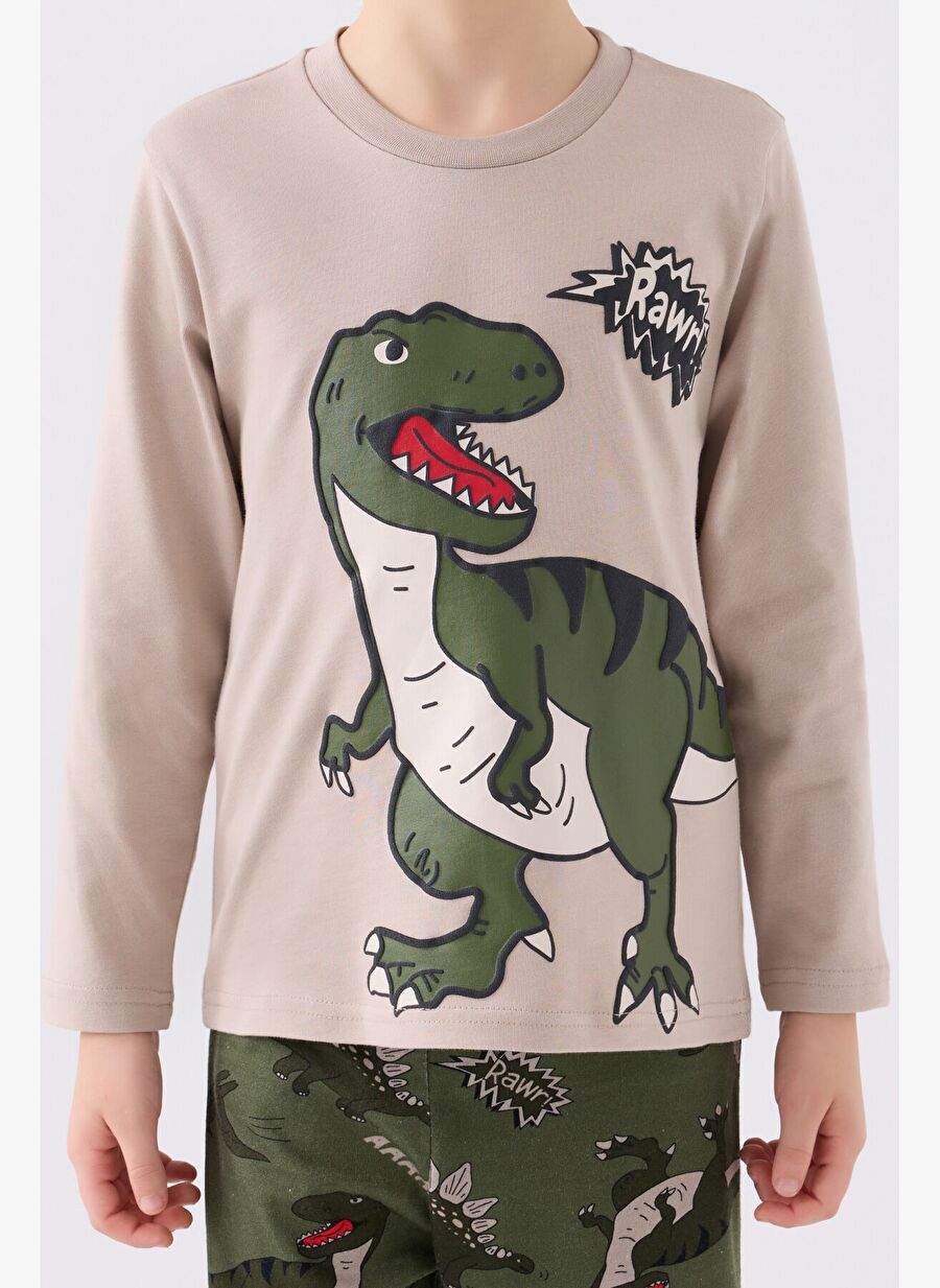 Rolypoly Erkek Çocuk Krem Uzun Kol Pijama Takım — Product image 7 of 10