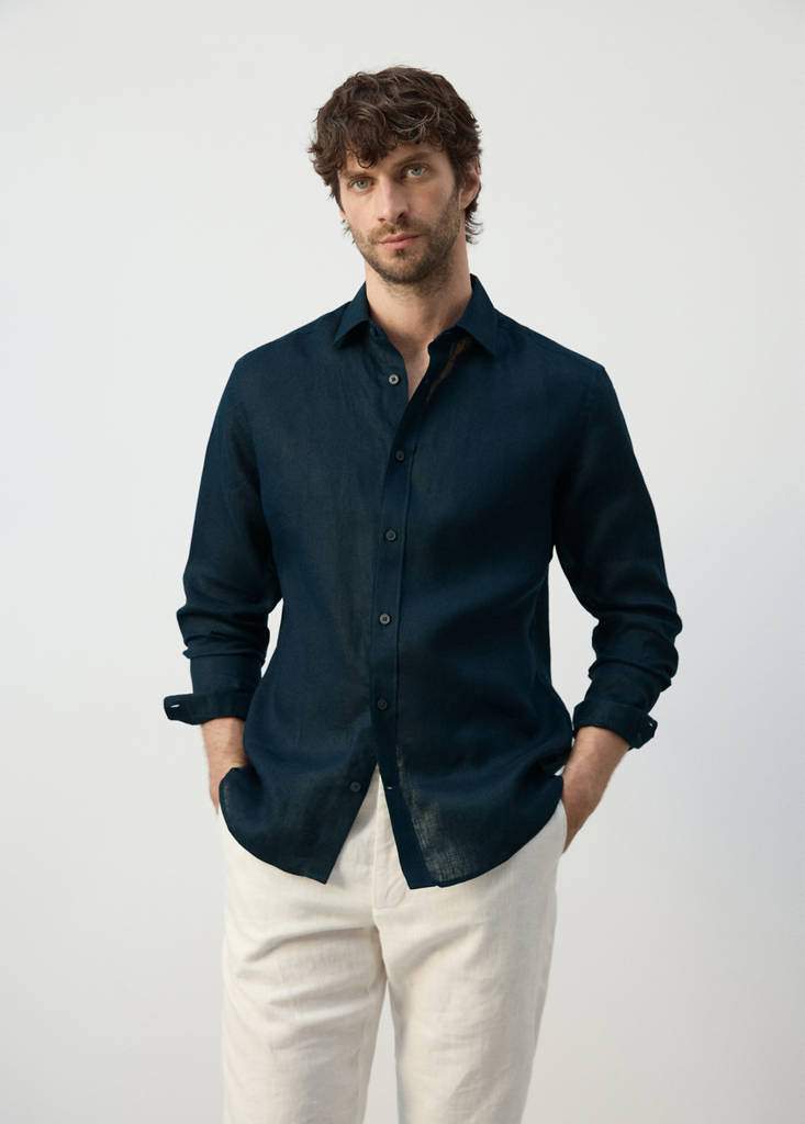 Regular-fit 100% linen shirt — Product image 22 of 30