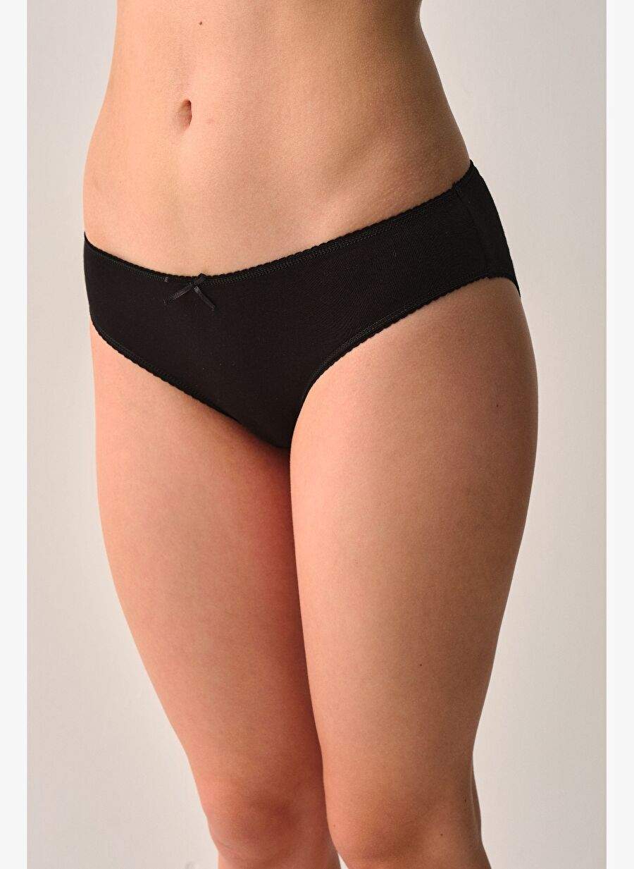 Mila Siyah Normal Bel 6'lı Paket Pamuklu Külot — Product image 4 of 8