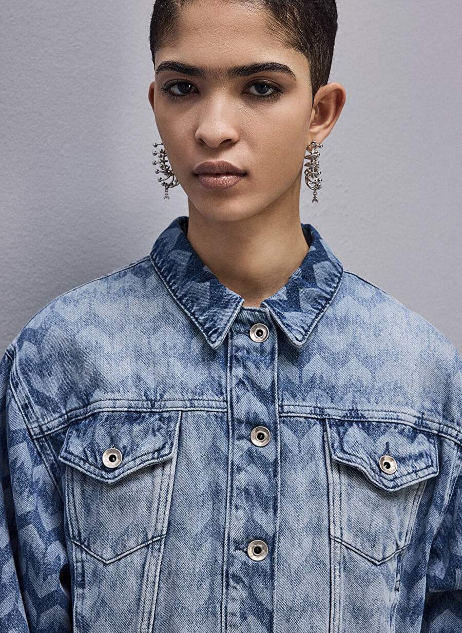 Patrizia Pepe Indigo Women's Standard Jacket 8O0126 — Product image 3 of 4
