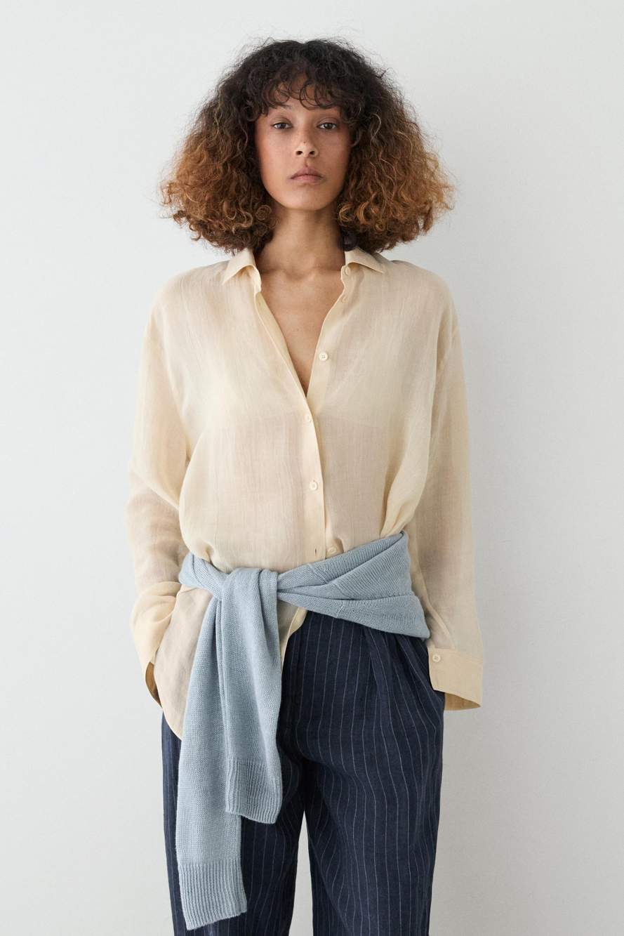 Striped linen sarouel trousers — Product image 16 of 19