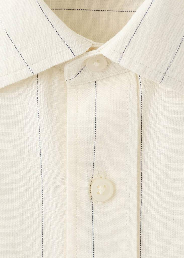 Regular-fit striped cotton-linen shirt — Product image 13 of 26