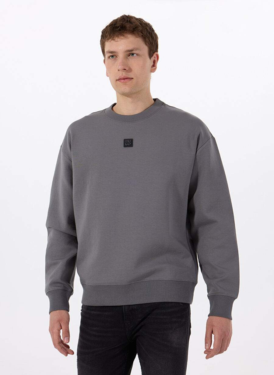Hugo Grey Male Relaxed Sweatshirt 50533689 Dettil 10267272 01 — Product image 3 of 7