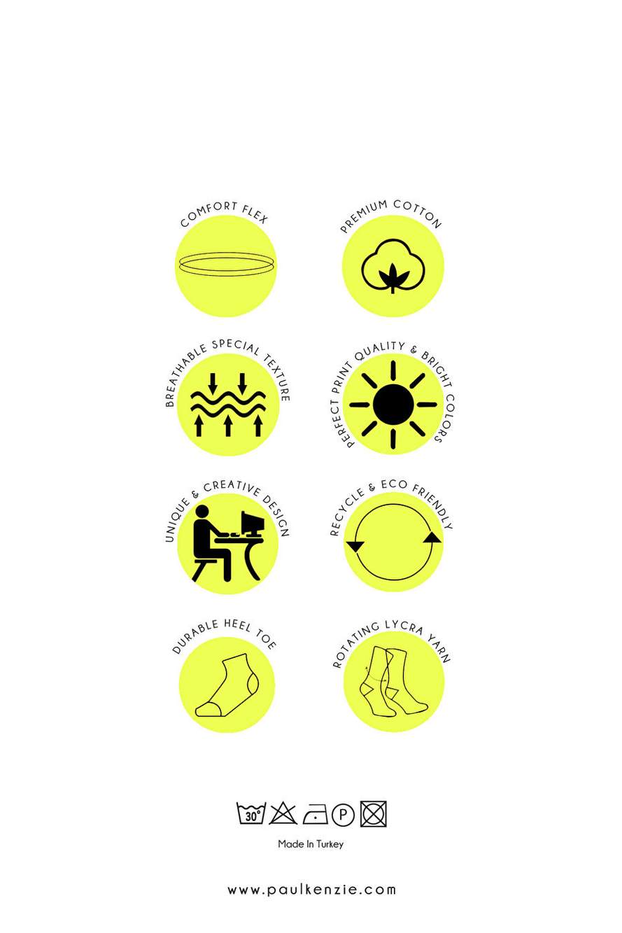 2-Pack Unisex Socks with Embroidery Logo - Eco Characters - Sunset — Product image 7 of 7