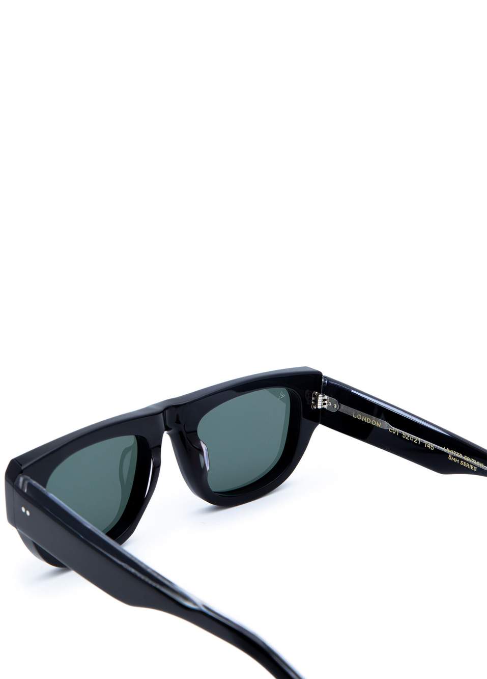 London Heritage Collection Siyah Asetat Unisex Güneş Gözlüğü — صورة المنتج 3 من 4