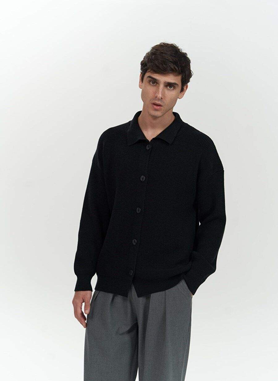 Bastian Dugme Detail Black Men's Sweater Hrka — Product image 3 of 7